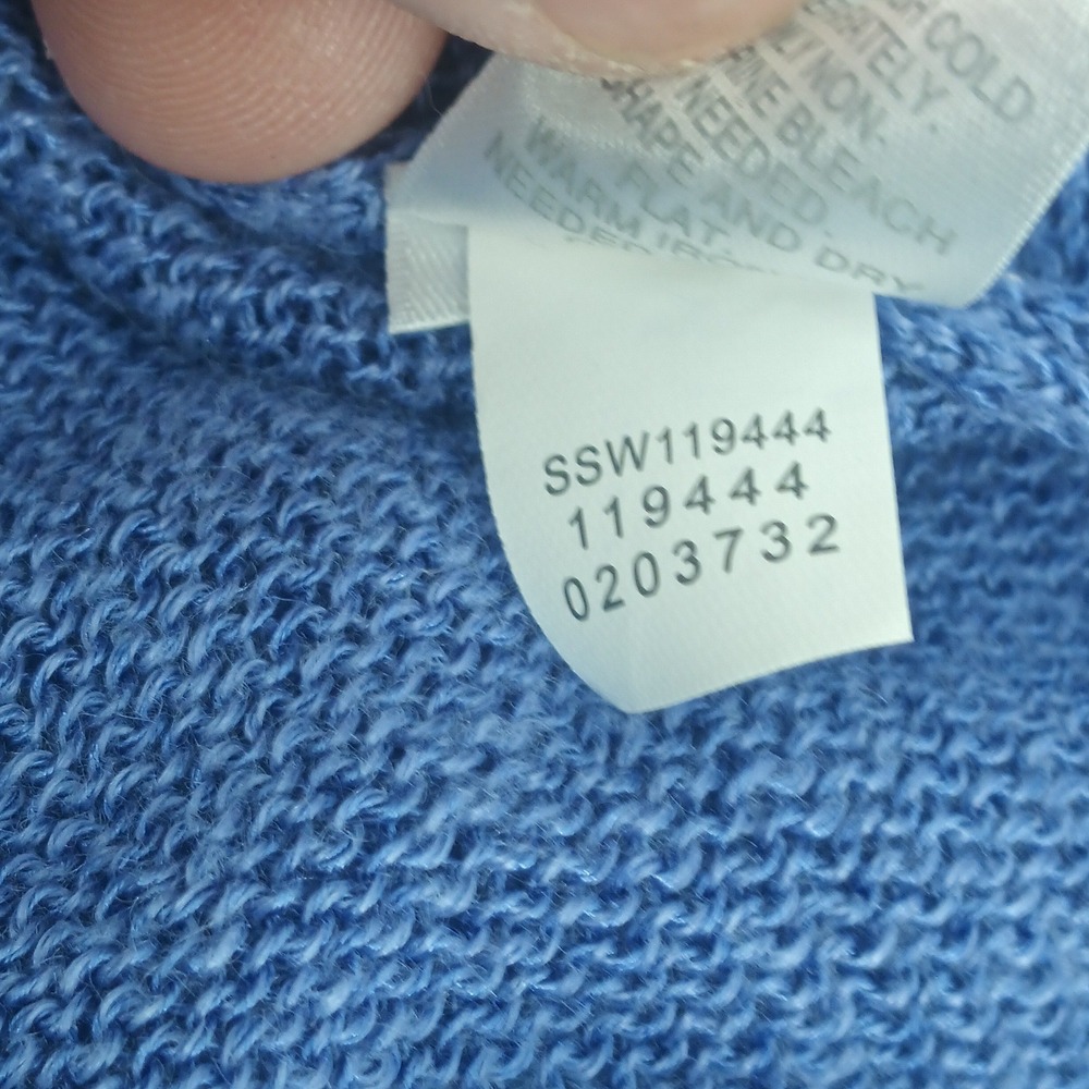 J.Jill Linen Blend Open Front Cardigan Blue Long Sleeve Pockets 1X SSW119444 - Picture 6 of 8
